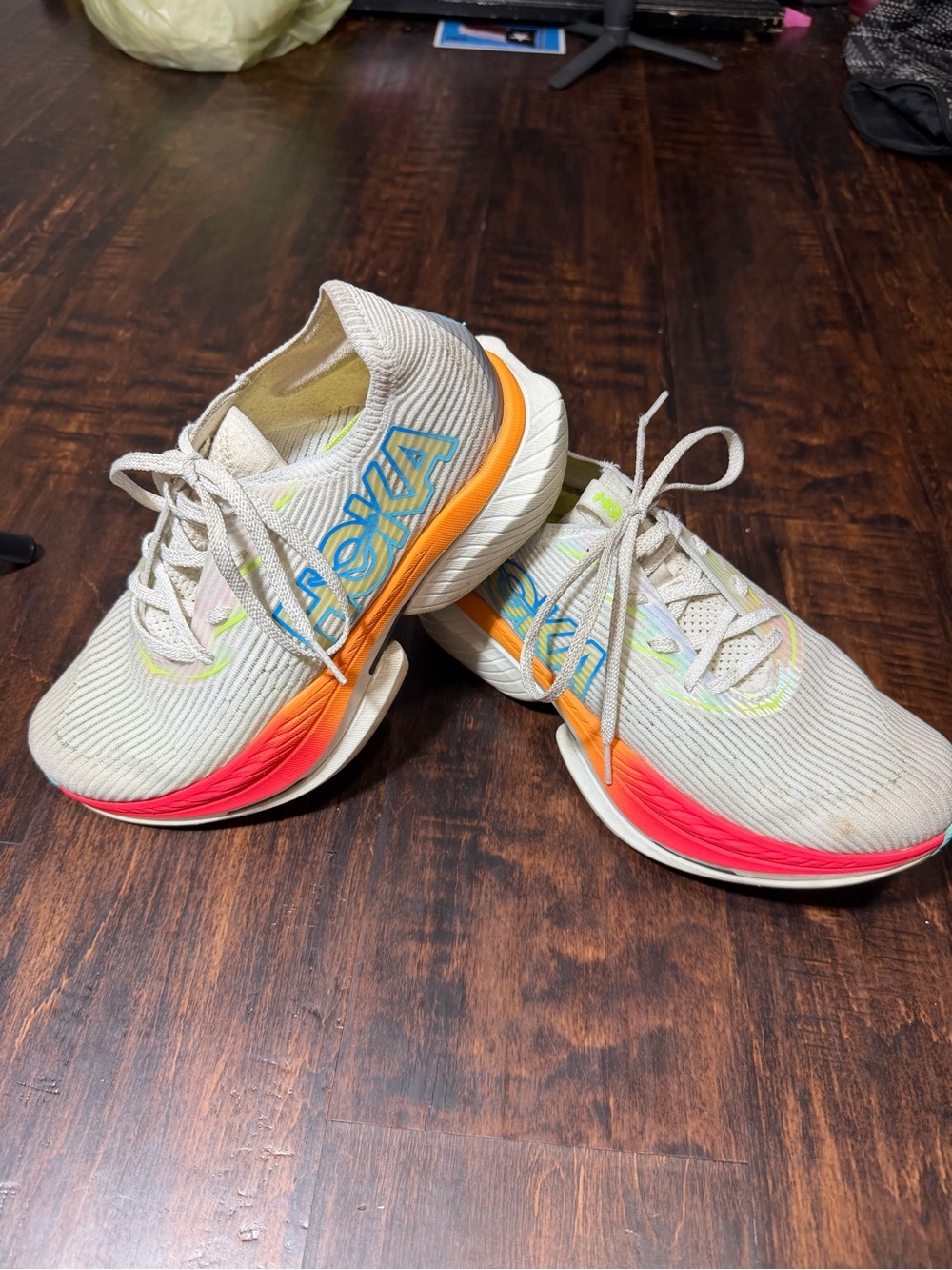 HOKA Cielo x1 Women's Athletic Shoes White & Orange